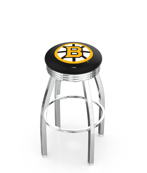 Boston Bruins L8C3C Backless Bar Stool | Boston Bruins Backless Counter Bar Stool