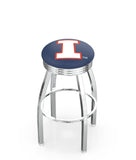 University of Illinois L8C3C Backless Bar Stool | University of Illinois Backless Counter Bar Stool