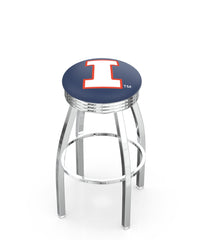 University of Illinois L8C3C Backless Bar Stool | University of Illinois Backless Counter Bar Stool