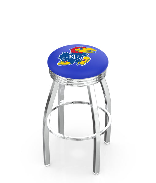 University of Kansas L8C3C Backless Bar Stool | University of Kansas Backless Counter Bar Stool