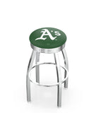 Oakland Athletics L8C3C Backless Bar Stool | Oakland Athletics Backless Counter Bar Stool