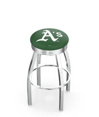Oakland Athletics L8C3C Backless Bar Stool | Oakland Athletics Backless Counter Bar Stool