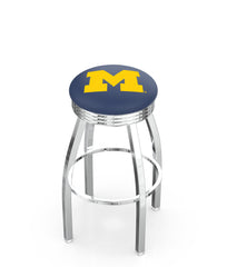 University of Michigan L8C3C Backless Bar Stool | University of Michigan Backless Counter Bar Stool