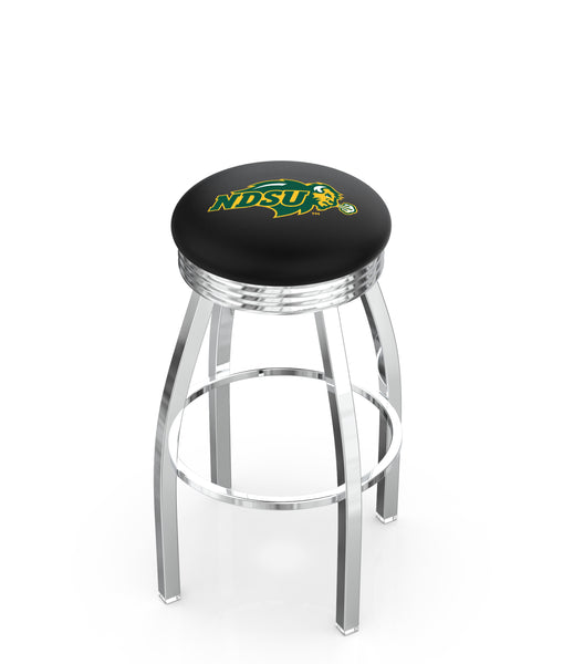 North Dakota State University (Black) L8C3C Backless Bar Stool | North Dakota State University (Black) Backless Counter Bar Stool