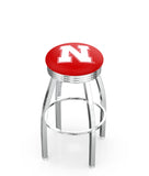 University of Nebraska L8C3C Backless Bar Stool | University of Nebraska Backless Counter Bar Stool