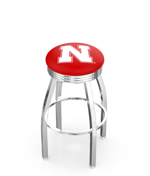 University of Nebraska L8C3C Backless Bar Stool | University of Nebraska Backless Counter Bar Stool