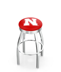 University of Nebraska L8C3C Backless Bar Stool | University of Nebraska Backless Counter Bar Stool