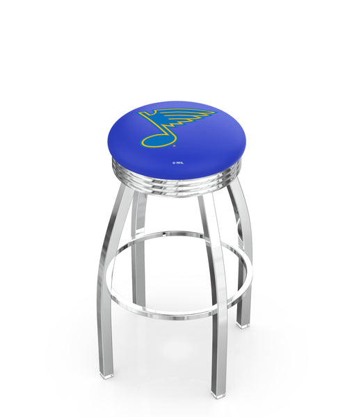 St Louis Blues L8C3C Backless Bar Stool | St Louis Blues Backless Counter Bar Stool