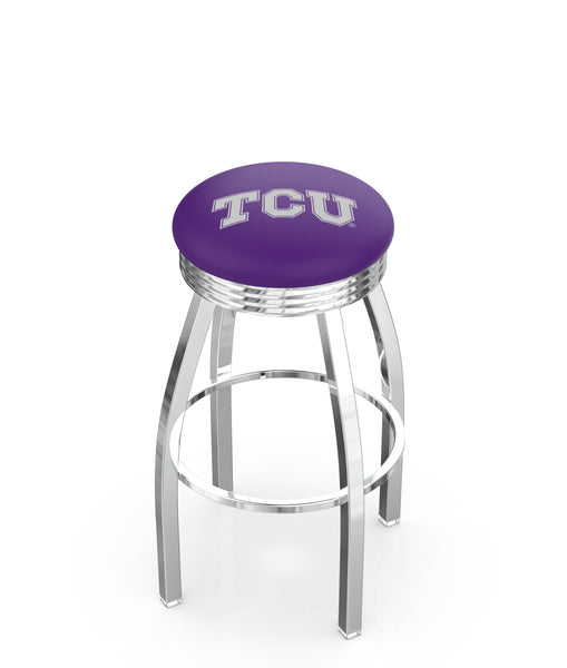 Texas Christian University L8C3C Backless Bar Stool | Texas Christian University Backless Counter Bar Stool