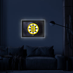 Boston Bruins Backlit LED Sign | NHL Hockey Team Light Up Wall Decor Art