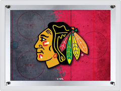 Chicago Blackhawks Backlit LED Sign | NHL Hockey Team Light Up Wall Decor Art