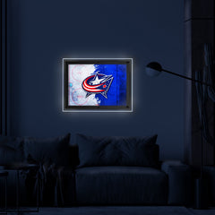 Columbus Blue Jackets Backlit LED Sign | NHL Hockey Team Light Up Wall Decor Art