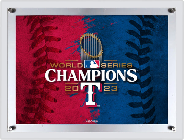 Texas Rangers 2023 World Series Champion Backlit LED Sign | MLB Backlit Acrylic Sign