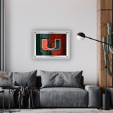 University of Miami Backlit LED Wall Sign | NCAA College Team Backlit Acrylic LED Wall Sign