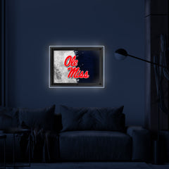 University of Mississippi Backlit LED Wall Sign | NCAA College Team Backlit Acrylic LED Wall Sign