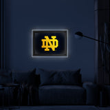 Notre Dame  (ND) Backlit LED Wall Sign | NCAA College Team Backlit Acrylic LED Wall Sign