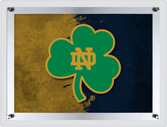 Notre Dame (Shamrock) Backlit LED Wall Sign | NCAA College Team Backlit Acrylic LED Wall Sign