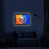 New York Islanders Backlit LED Sign | NHL Hockey Team Light Up Wall Decor Art