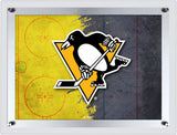 Pittsburgh Penguins Backlit LED Sign | NHL Hockey Team Light Up Wall Decor Art
