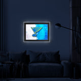 St Louis Blues Backlit LED Sign | NHL Hockey Team Light Up Wall Decor Art