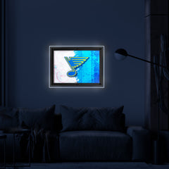 St Louis Blues Backlit LED Sign | NHL Hockey Team Light Up Wall Decor Art