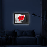 University of Wisconsin (W)  Backlit LED Wall Sign | NCAA College Team Backlit Acrylic LED Wall Sign