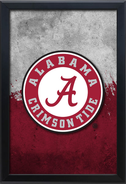 University of Alabama (Script A) Backlit LED Light Up Wall Sign | NCAA College Team Backlit LED Framed Lite Up Wall Decor