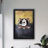 Anaheim Ducks Backlit LED Light Up Wall Sign | NHL Hockey Team Backlit LED Framed Lite Up Wall Decor Art