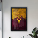 Arizona State University (Pitchfork) Backlit LED Light Up Wall Sign | NCAA College Team Backlit LED Framed Lite Up Wall Decor