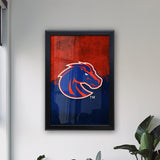 Boise State University Backlit LED Light Up Wall Sign | NCAA College Team Backlit LED Framed Lite Up Wall Decor