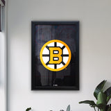 Boston Bruins Backlit LED Light Up Wall Sign | NHL Hockey Team Backlit LED Framed Lite Up Wall Decor Art