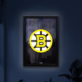 Boston Bruins Backlit LED Light Up Wall Sign | NHL Hockey Team Backlit LED Framed Lite Up Wall Decor Art