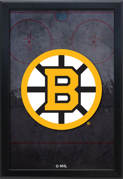Boston Bruins Backlit LED Light Up Wall Sign | NHL Hockey Team Backlit LED Framed Lite Up Wall Decor Art