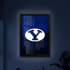 Brigham Young University Backlit LED Light Up Wall Sign | NCAA College Team Backlit LED Framed Lite Up Wall Decor