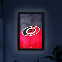 Carolina Hurricanes Backlit LED Light Up Wall Sign | NHL Hockey Team Backlit LED Framed Lite Up Wall Decor Art