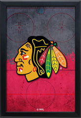 Chicago Blackhawks Backlit LED Light Up Wall Sign | NHL Hockey Team Backlit LED Framed Lite Up Wall Decor Art