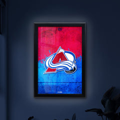 Colorado Avalanche Backlit LED Light Up Wall Sign | NHL Hockey Team Backlit LED Framed Lite Up Wall Decor Art