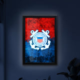 United States Coast Guard Backlit LED Light Up Wall Sign | United States Coast Guard Backlit LED Framed Lite Up Wall Decor