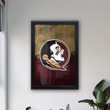 Florida State (Head) Backlit LED Light Up Wall Sign | NCAA College Team Backlit LED Framed Lite Up Wall Decor