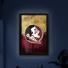 Florida State (Head) Backlit LED Light Up Wall Sign | NCAA College Team Backlit LED Framed Lite Up Wall Decor