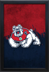 Fresno State University Backlit LED Light Up Wall Sign | NCAA College Team Backlit LED Framed Lite Up Wall Decor