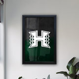 University of Hawaii Backlit LED Light Up Wall Sign | NCAA College Team Backlit LED Framed Lite Up Wall Decor