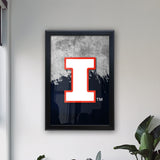 University of Illinois Backlit LED Light Up Wall Sign | NCAA College Team Backlit LED Framed Lite Up Wall Decor