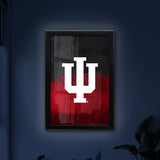 Indiana University Backlit LED Light Up Wall Sign | NCAA College Team Backlit LED Framed Lite Up Wall Decor