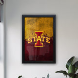 Iowa State University Backlit LED Light Up Wall Sign | NCAA College Team Backlit LED Framed Lite Up Wall Decor