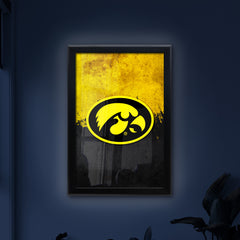 University of Iowa Backlit LED Light Up Wall Sign | NCAA College Team Backlit LED Framed Lite Up Wall Decor