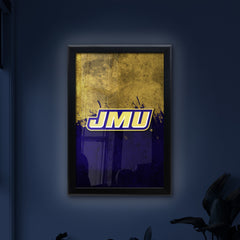 James Madison University Backlit LED Light Up Wall Sign | NCAA College Team Backlit LED Framed Lite Up Wall Decor