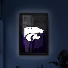 Kansas State University Backlit LED Light Up Wall Sign | NCAA College Team Backlit LED Framed Lite Up Wall Decor