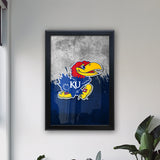 University of Kansas Backlit LED Light Up Wall Sign | NCAA College Team Backlit LED Framed Lite Up Wall Decor