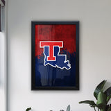 Louisiana Tech University Backlit LED Light Up Wall Sign | NCAA College Team Backlit LED Framed Lite Up Wall Decor